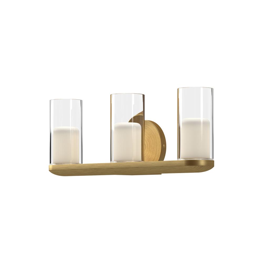 Birch 19-in Brushed Gold/Clear LED Vanity
