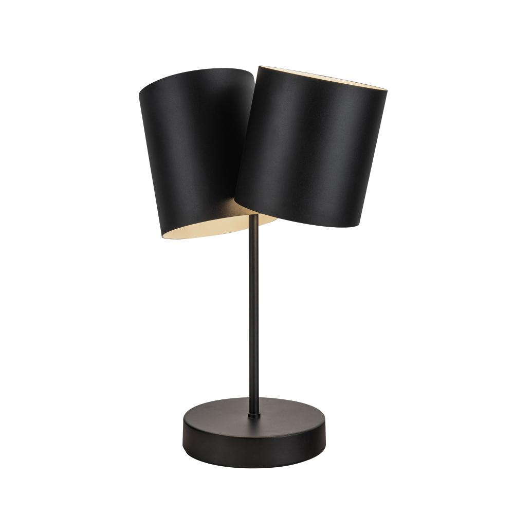 Keiko 14-in Black 2 Lights Table Lamp