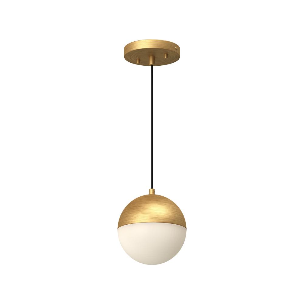 Monae 6-in Brushed Gold LED Pendant