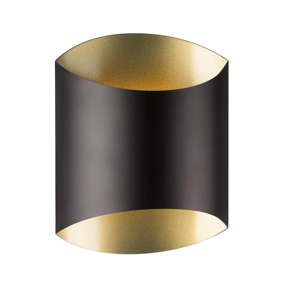 Preston 8-in Black LED Wall Sconce