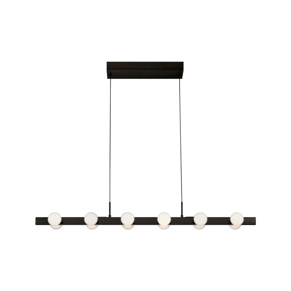 Rezz 36-in Black LED Linear Pendant