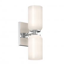 Kuzco Lighting Inc WS57712-CH/GO - Nola 3-in Chrome/Glossy Opal Glass Socket Wall Sconce