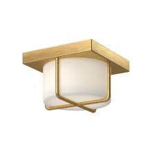 Kuzco Lighting Inc FM45907-BG/OP - Regalo 7-in Brushed Gold/Opal Glass LED Flush Mount