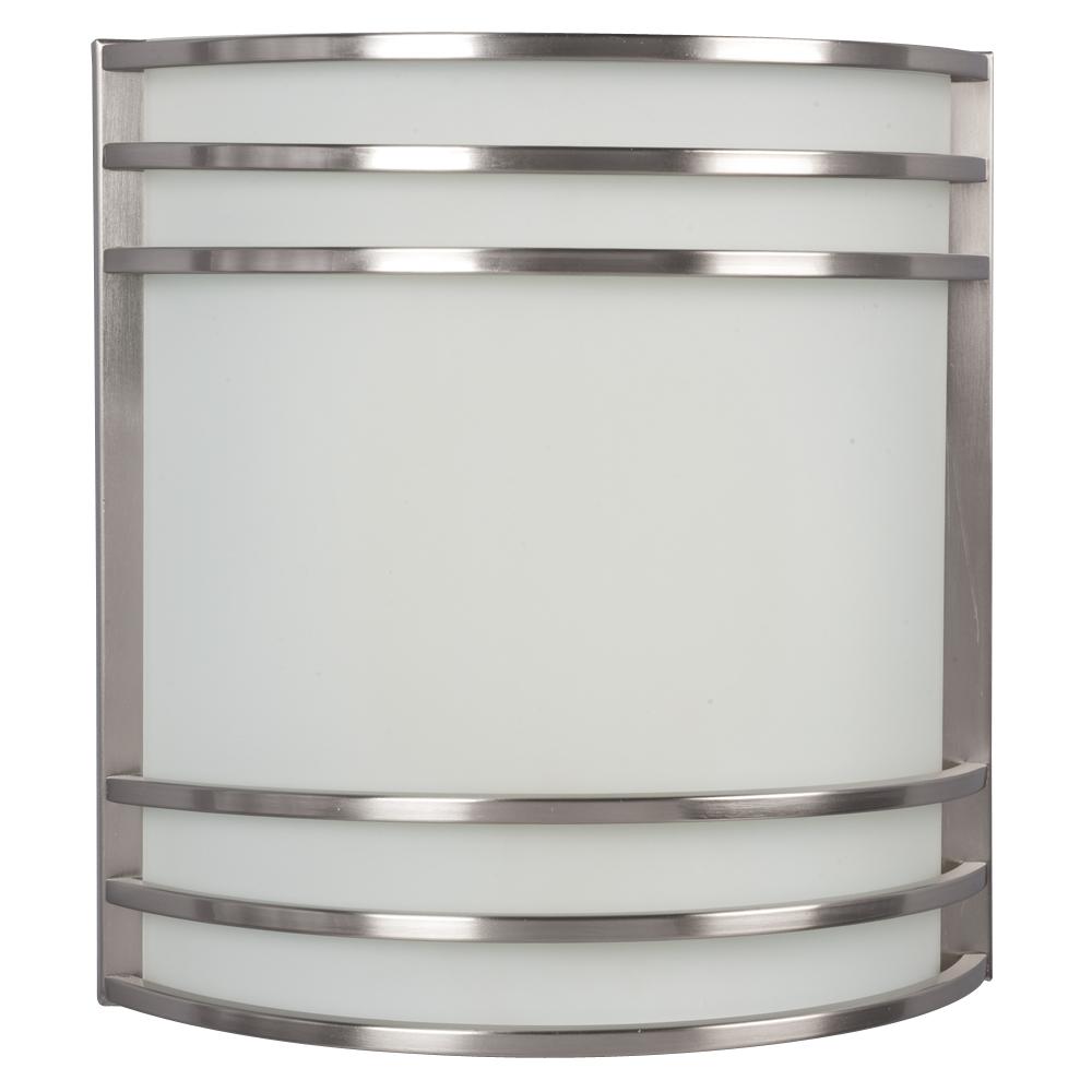 Wall Sconce - Brushed Nickel with Satin White Glass