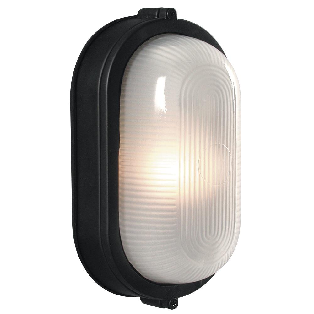 Cast Aluminum Marine Light - Black w/ Frosted Glass