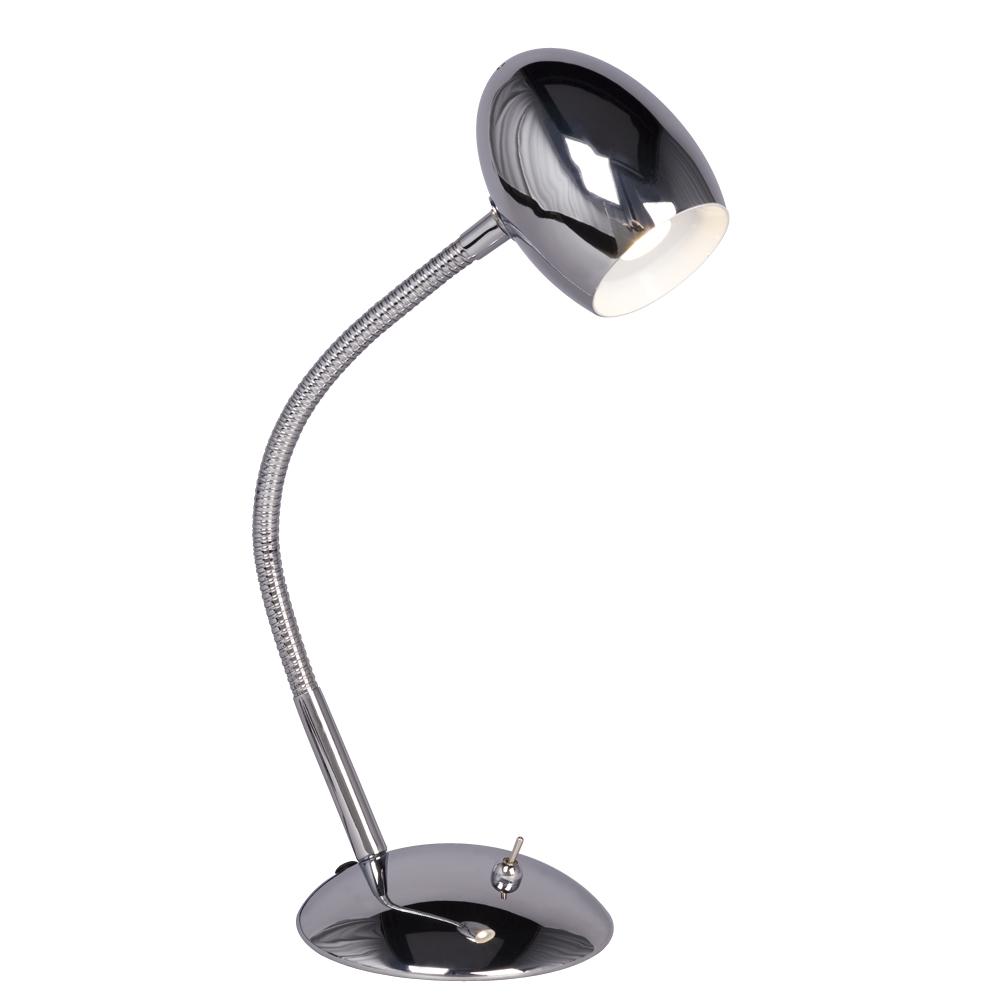 1-Light 5W LED Table / Desk Lamp - Polished Chrome with Gooseneck