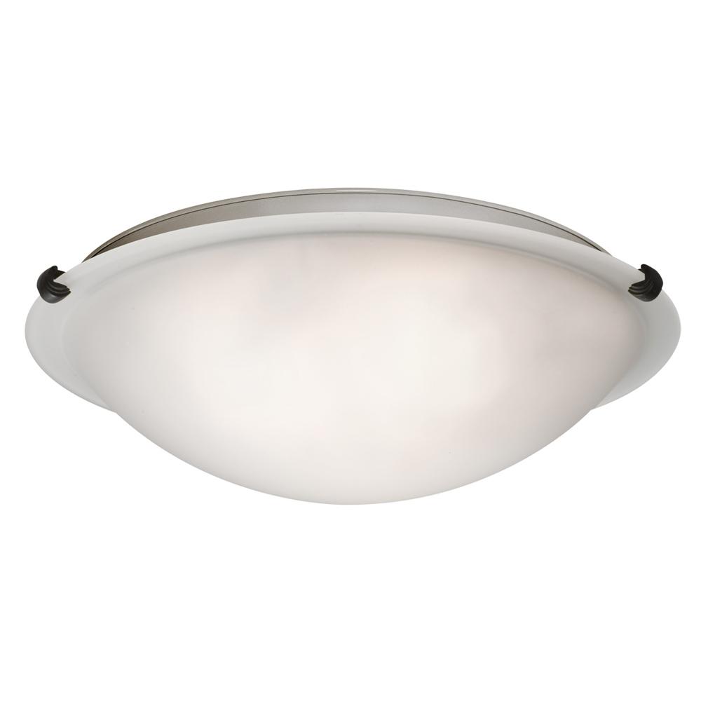 CEIL 16" BK CAST CLIP FROSTED Glass 3X60W