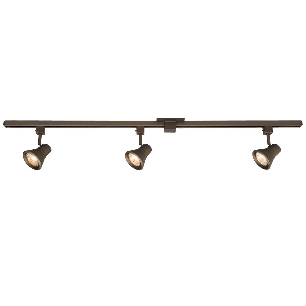 4' Three Light Halogen Track Kit - Bronze