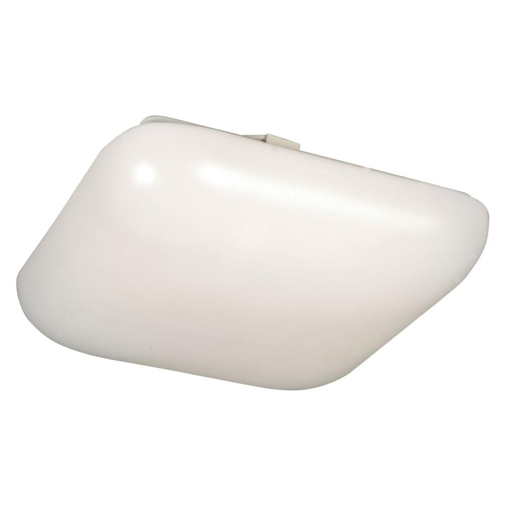 LED Flush Mount Ceiling Light / Square Cloud Light - in White finish with White Acrylic Lens (Fluore