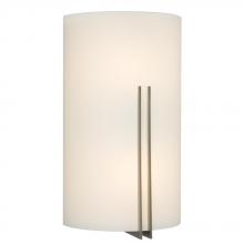 Galaxy Lighting 215680BN - 2-Light Wall Sconce - Brushed Nickel with Satin White Glass