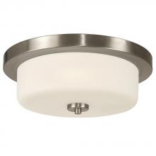 Galaxy Lighting 610453BN - Flush Mount - Brushed Nickel with White Glass