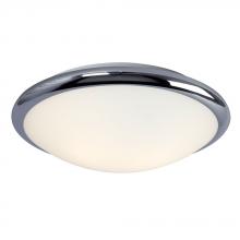 Galaxy Lighting 612392CH 213EB - Flush Mount Ceiling Light - in Polished Chrome finish with Satin White Glass