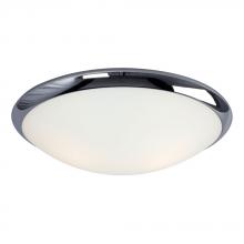 Galaxy Lighting 612394CH-226EB - Flush Mount Ceiling Light - in Polished Chrome finish with Satin White Glass