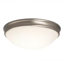 Galaxy Lighting 613335BN-213EB - Flush Mount Ceiling Light - in Brushed Nickel finish with White Glass
