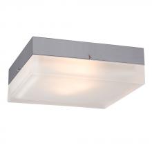 Galaxy Lighting L614573CH010A1 - LED Square Flush Mount Ceiling Light - in Polished Chrome finish with Frosted Glass