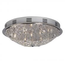 Galaxy Lighting 616050CH - 7-Light Flush Mount Polished Chrome with Crystal Accents (7 x 20W, G4)