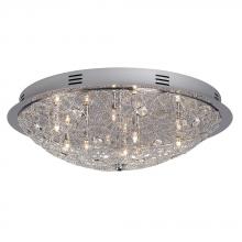 Galaxy Lighting 616051CH - 9-Light Flush Mount Polished Chrome with Crystal Accents (9 x 20W, G4)