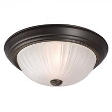 Galaxy Lighting 635022ORB-213NPF - Flush Mount Ceiling Light - in Oil Rubbed Bronze finish with Frosted Melon Glass