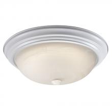 Galaxy Lighting 635033WH-213EB - Flush Mount Ceiling Light - in White finish with Marbled Glass