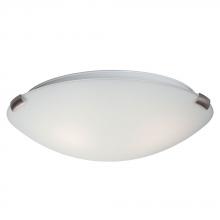 Galaxy Lighting L680416BW024A1 - LED Flush Mount Ceiling Light - in Brushed Nickel finish with White Glass