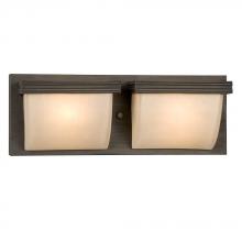 Galaxy Lighting 700932ORB - Two Light Vanity - Oil Rubbed Bronze w/ Light Mocha Seeded Glass