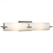 Galaxy Lighting 710692BN - 2 Light Vanity - in Brushed Nickel with Satin White Glass