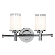 Galaxy Lighting 714292CH - 2L Vanity with White Opal/Clear Glass