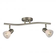 Galaxy Lighting 753612BN/FR - Two Light Halogen Track Light  - Brushed Nickel w/ Frosted Glass
