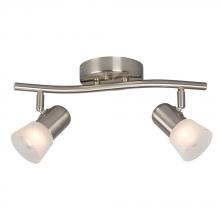 Galaxy Lighting 754172BN/FR - 2 Light Track Light - Brushed Nickel with Frosted Glass