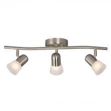 Galaxy Lighting 754173BN/FR - 3 Light Track Light - Brushed Nickel with Frosted Glass