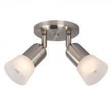 Galaxy Lighting 754182BN/FR - 2 Light Spot Light - Brushed Nickel with Frosted Glass