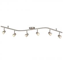 Galaxy Lighting 755596BN - Six Light Flexible Track - Brushed Nickel