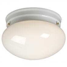 Galaxy Lighting 810208WH - Utility Flush Mount - White w/ White Glass