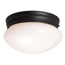 Galaxy Lighting 810210ORB-113NPF - Utility Flush Mount Ceiling Light - in Oil Rubbed Bronze finish with White Glass