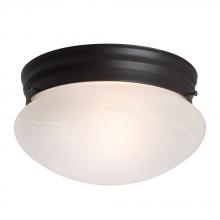 Galaxy Lighting L810310OR010A1 - LED Utility Flush Mount Ceiling Light - in Oil Rubbed Bronze finish with Marbled Glass