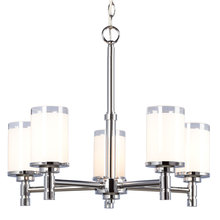 Galaxy Lighting 814293CH - 5L Chandelier with White Opal/Clear Glass