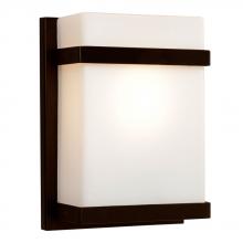 Galaxy Lighting ES215580BZ - Wall Sconce - in Bronze finish with Satin White Glass (Suitable for Indoor or Outdoor Use)