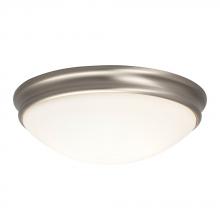 Galaxy Lighting ES613333BN - Flush Mount Ceiling Light - in Brushed Nickel finish with White Glass