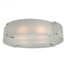 Galaxy Lighting ES615044CH - Flush Mount Ceiling Light - in Polished Chrome finish with Frosted Textured Glass