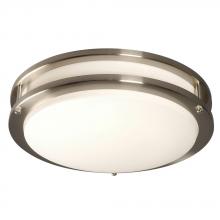 Galaxy Lighting L650300BN016A1 - LED Flush Mount Ceiling Light - in Brushed Nickel finish with White Acrylic Lens