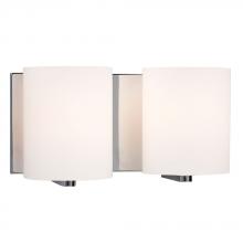 Galaxy Lighting ES710232CH - 2-Light Bath & Vanity Light - in Polished Chrome finish with Satin White Glass