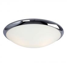 Galaxy Lighting L612394CH024A1 - LED Flush Mount Ceiling Light - in Polished Chrome finish with Satin White Glass
