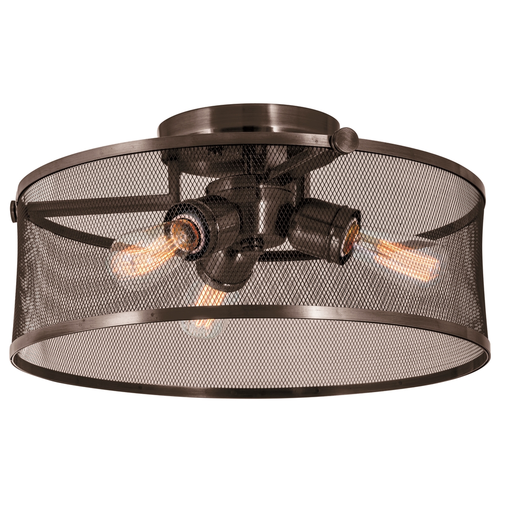 Gastown Medium 3 Light Semi-Flush Mount