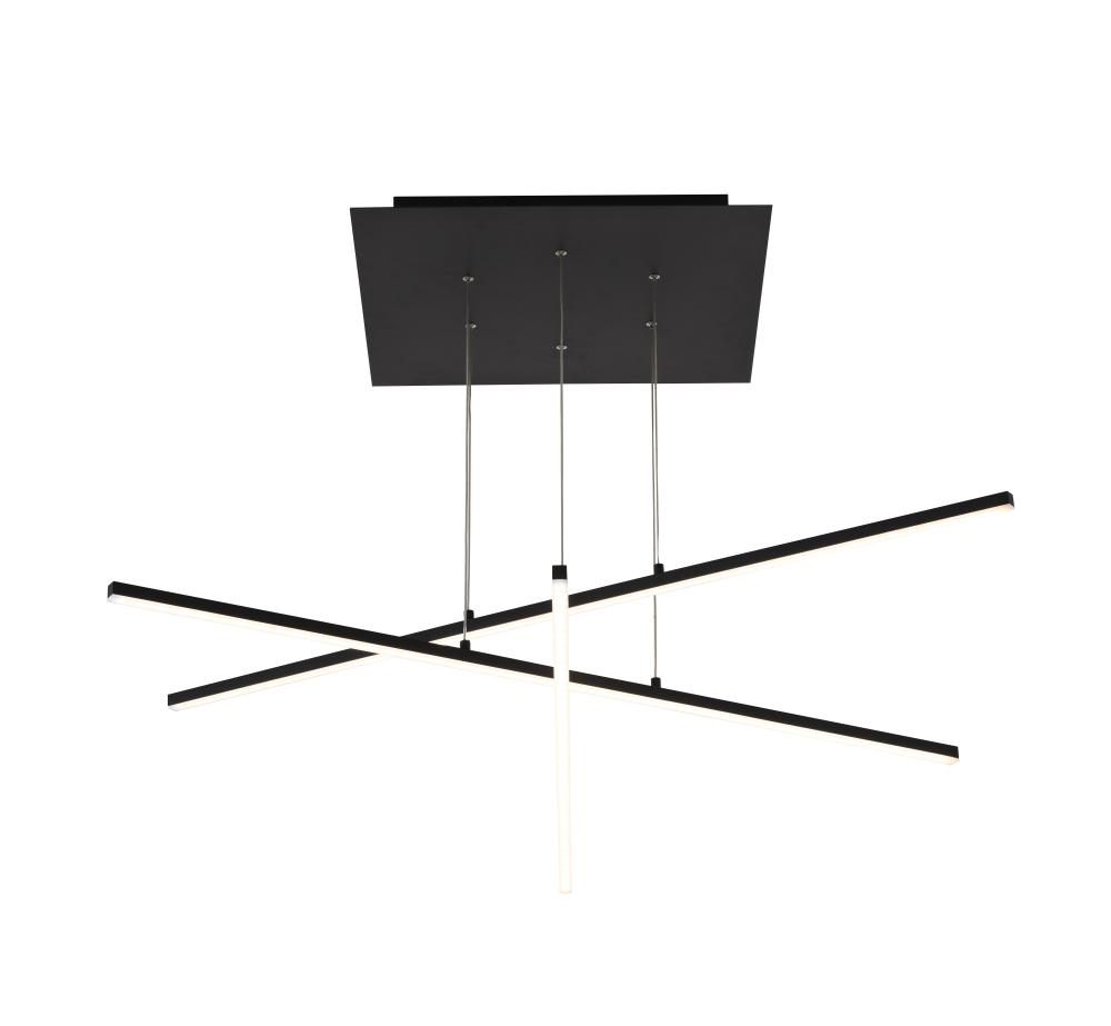 Matte Black LED Chandelier