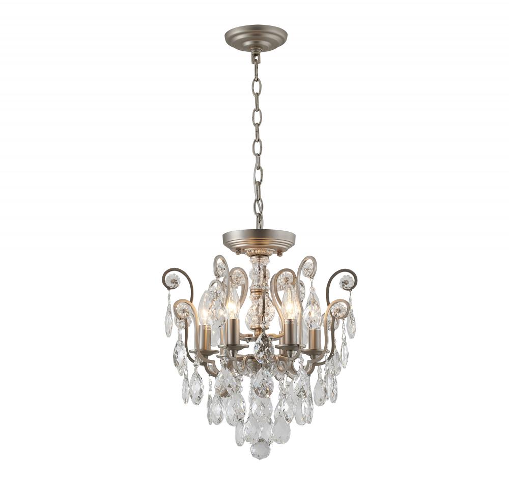 Metal & Crystal Chandelier