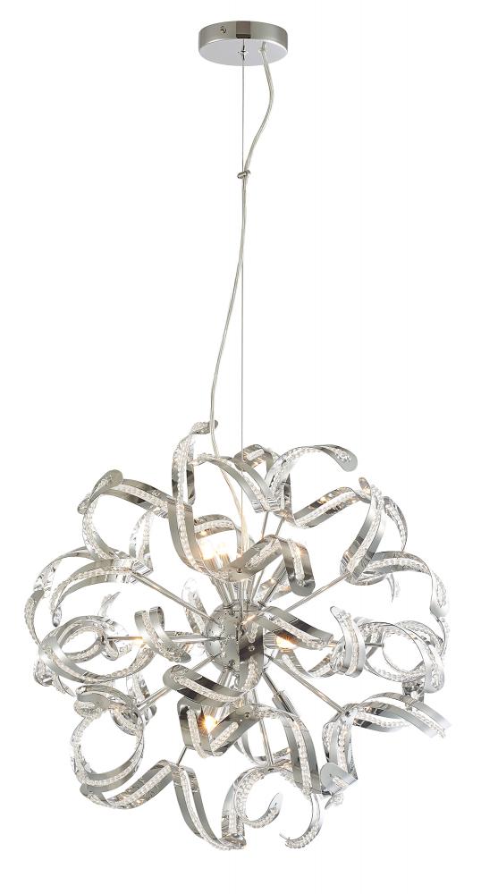 Metal & Crystal Chandelier