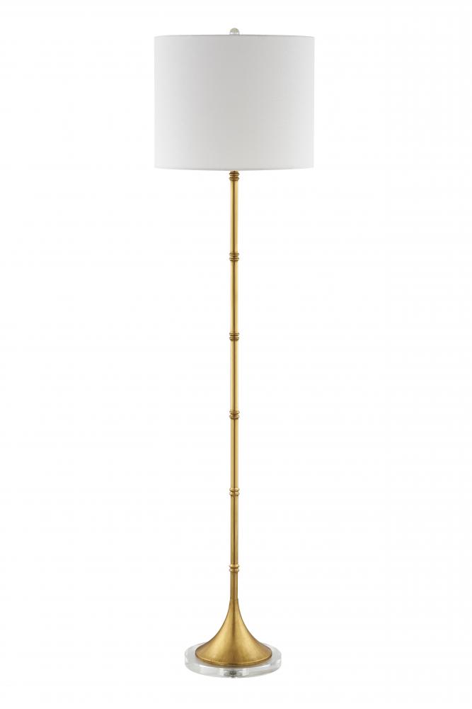 Metal And Fabric Floor Lamp