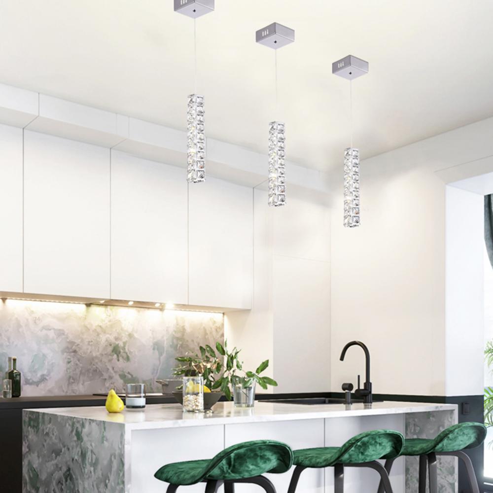 Chrome LED Single Pendant Lighting