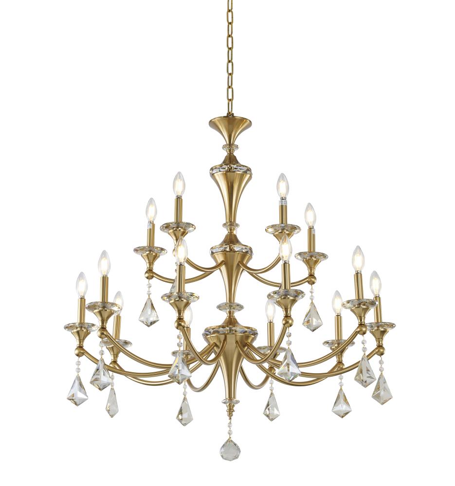 Satin Brass Chandelier