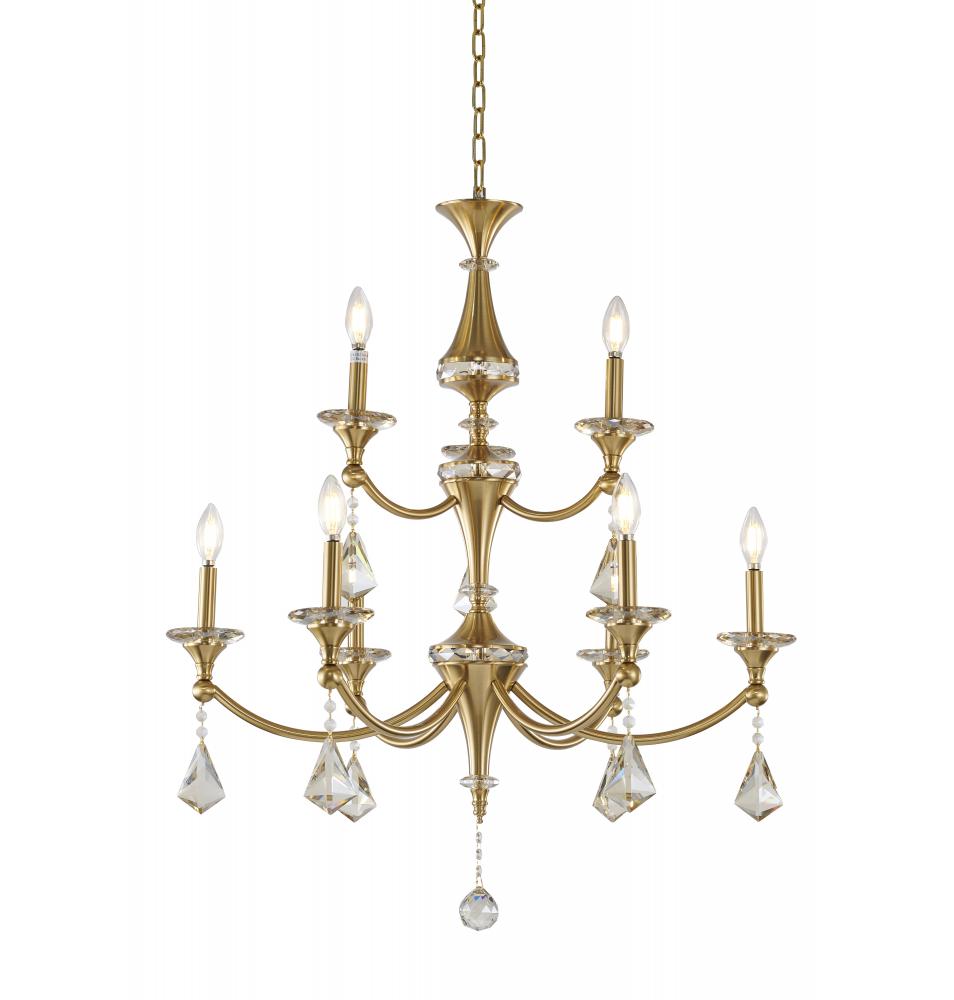 Satin Brass Chandelier